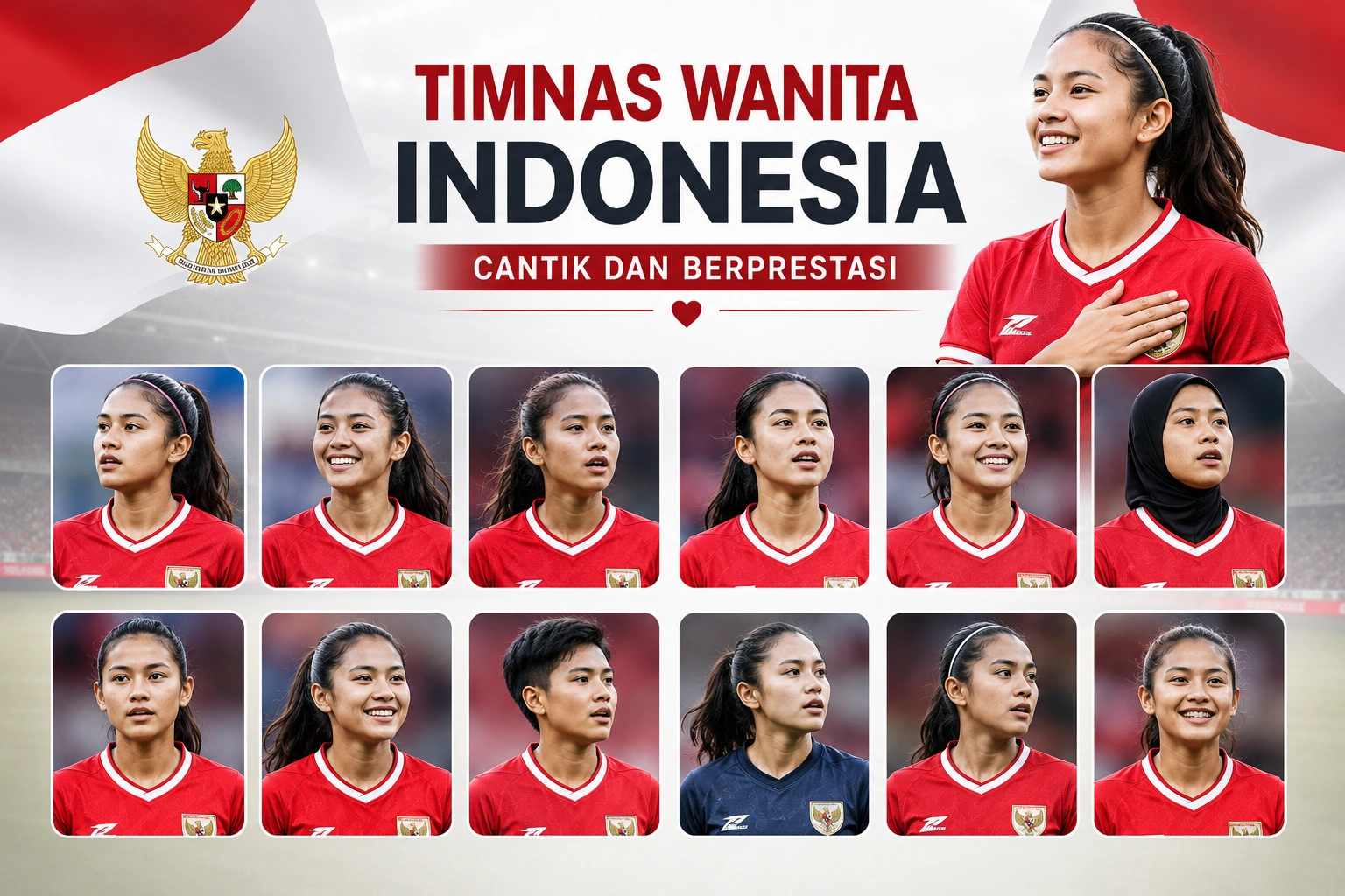 pemain timnas wanita indonesia cantik