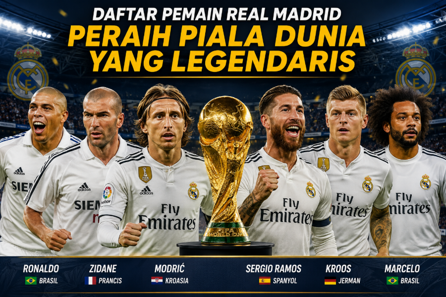 Daftar Pemain Real Madrid Peraih Piala Dunia yang Legendaris