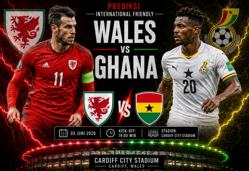 Prediksi Skor Wales vs Ghana - 3 Juni 2026