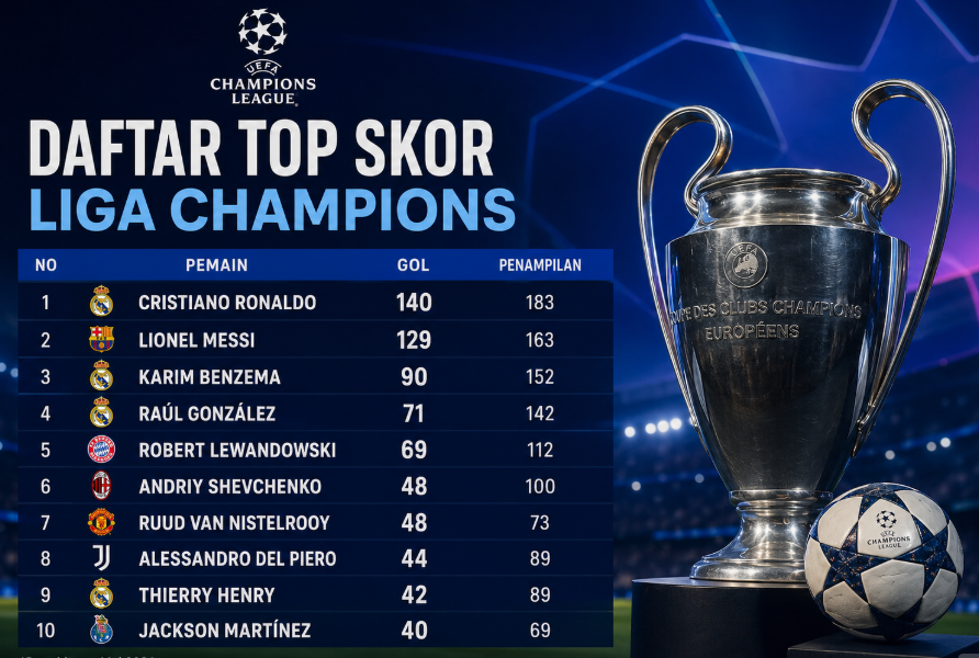 UEFA Champions League Daftar Top Skor Liga Champions