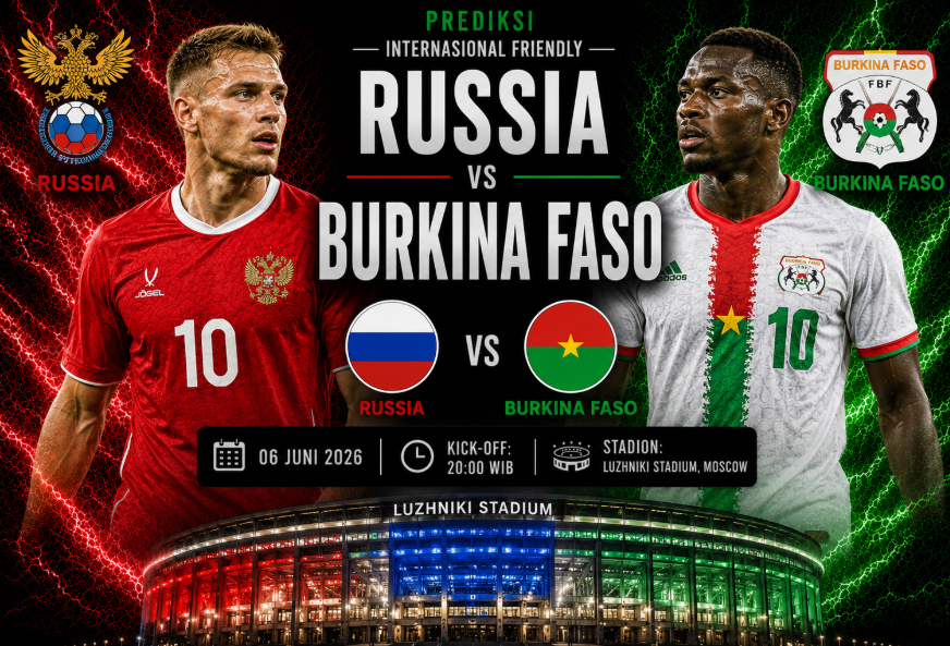 Prediksi Rusia vs Burkina Faso : Adu Kekuatan Dua Benua